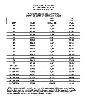 Nyc Doe Salary Schedule